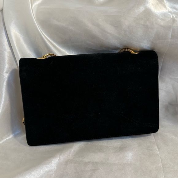 Saint Laurent Black Suede and Leather Betty Shoulder Bag - Picture 2 of 13